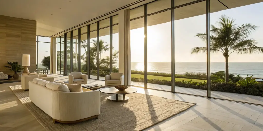 A serene and private luxury rehab center for professionals overlooking the ocean.