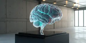 A human brain showing the neural connection between trauma and addiction.